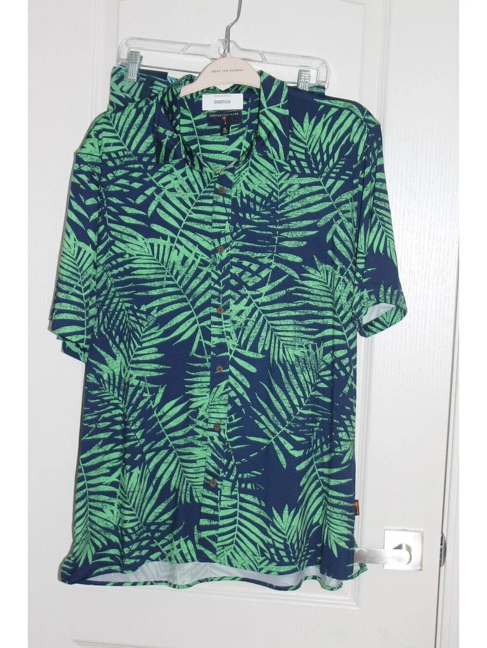 Margaritaville 2‑Piece Tropical Button‑Up Set with Swim Shorts 0150